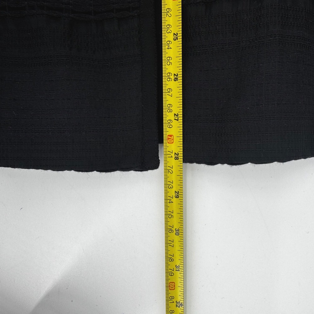 Lafayette 148 New York Black Textured Grid‎ Collarless Jacket Women's 6 Longline - Picture 8 of 8
